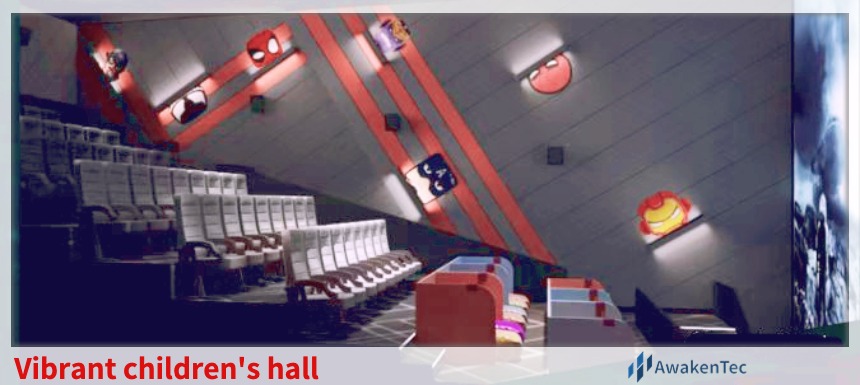 The case of the swing gate installed in the cinema