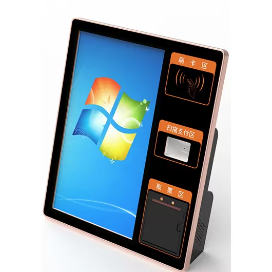 Desktop Pos System Machine Touch Screen Payment Kiosk Self Service Order Kiosk